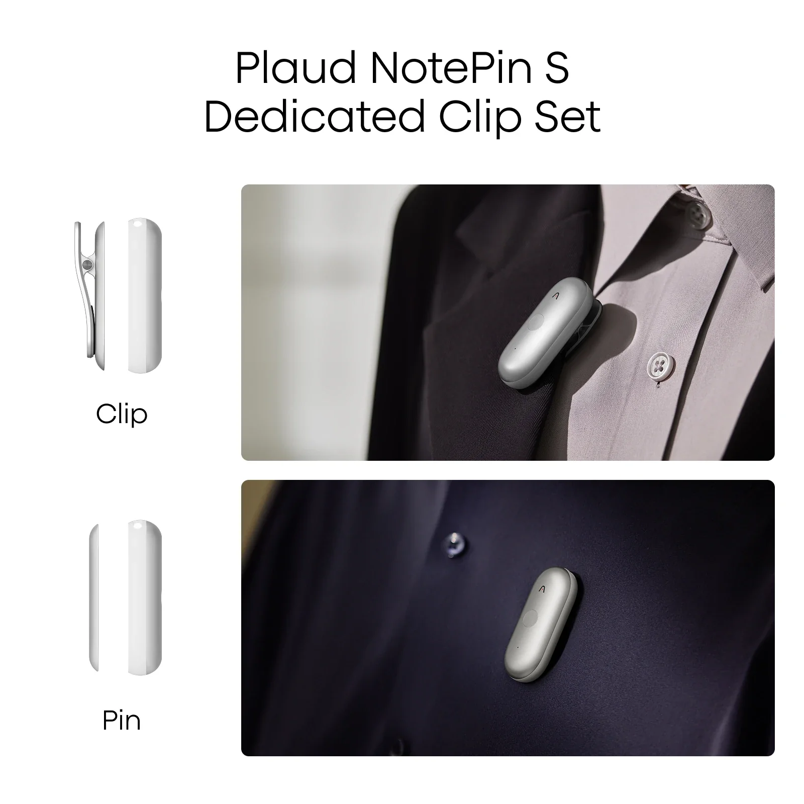 Clip & Magnetic Pin for Plaud NotePin｜Plaud NotePin S - Image 4