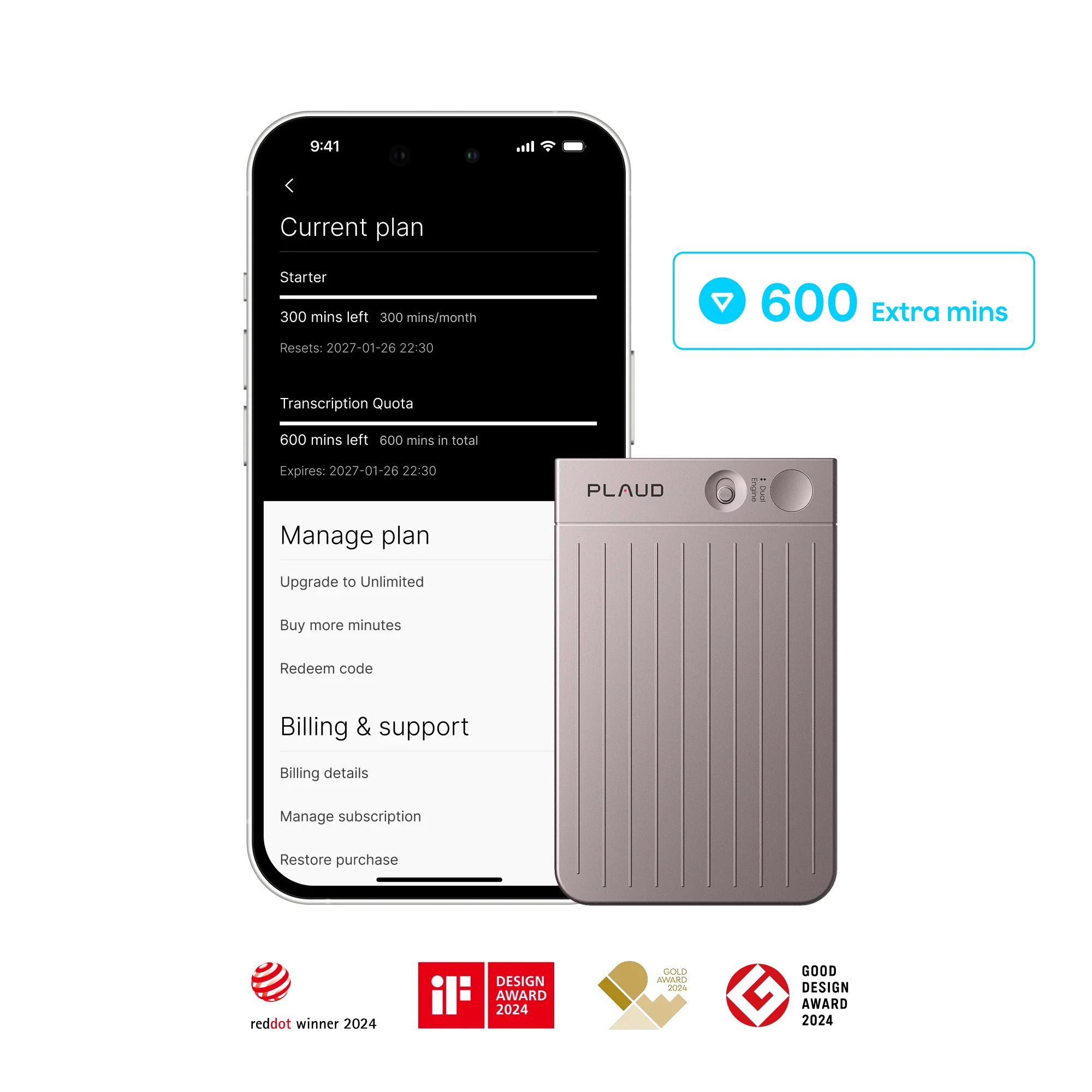 Plaud Note & add-on extension 600 mins - Image 4